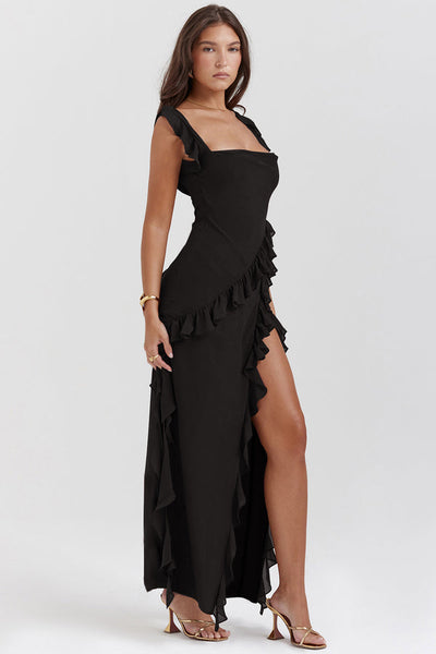 Amira Long Dress – Dark Plum