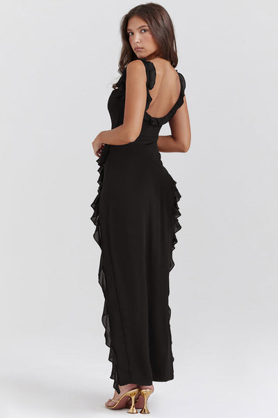 Amira Long Dress – Dark Plum